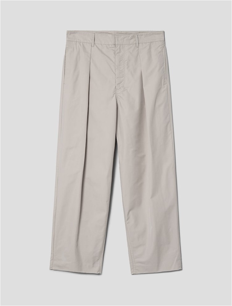 8seconds Cotton One Tuck Wide Pants Beige | Chinos for Men | KOODING