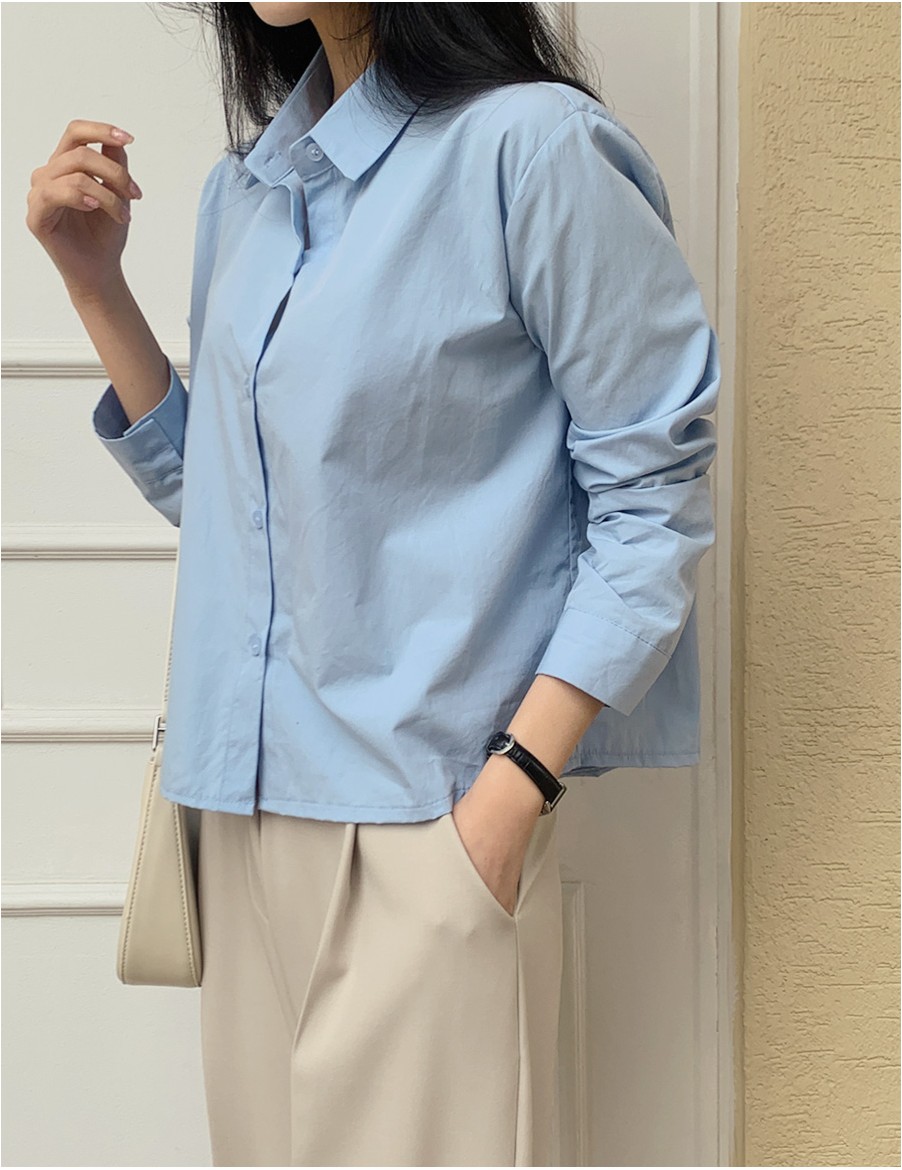 TWEE Close Crop Cotton Shirt | Collared Shirts for Women TWEE Close Crop Cotton Shirt | Collared Shirts for Women