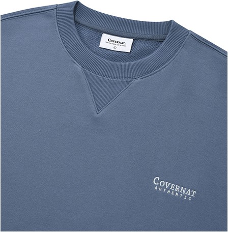 スウェット・トレーナー COVERNAT Authentic Logo Man to Man Blue Covernat Unisex Small Authentic Logo Sweatshirt Blue