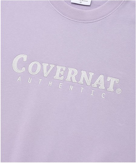 ★★COVERNAT★★ Authentic Logo Sweatshirt Lavender CO2301CR MUSINSA | COVERNAT C Logo Half Zip-up Sweatshirt Lavender