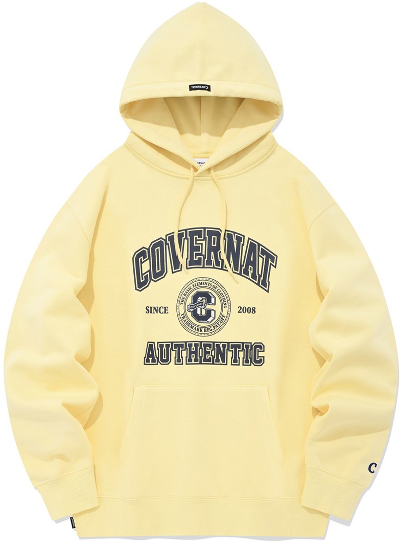 パーカー・フーディ COVERNAT Emblem Arch Logo Hoodie Yellow Covernat Unisex Emblem Arch Logo Hoodie Yellow | Sweatshirts