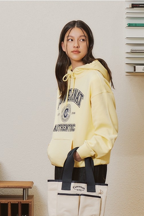 パーカー・フーディ COVERNAT Authentic Logo Hoodie Yellow Covernat Unisex Authentic Logo Hoodie Yellow | Sweatshirts