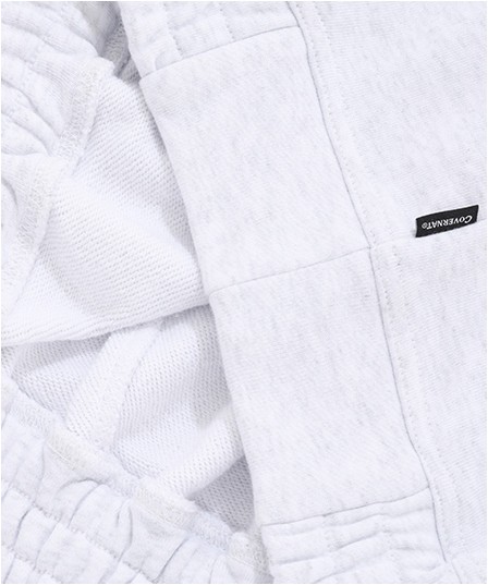 Covernat Unisex Oversized Chevron Sweat Anorak Header Gray