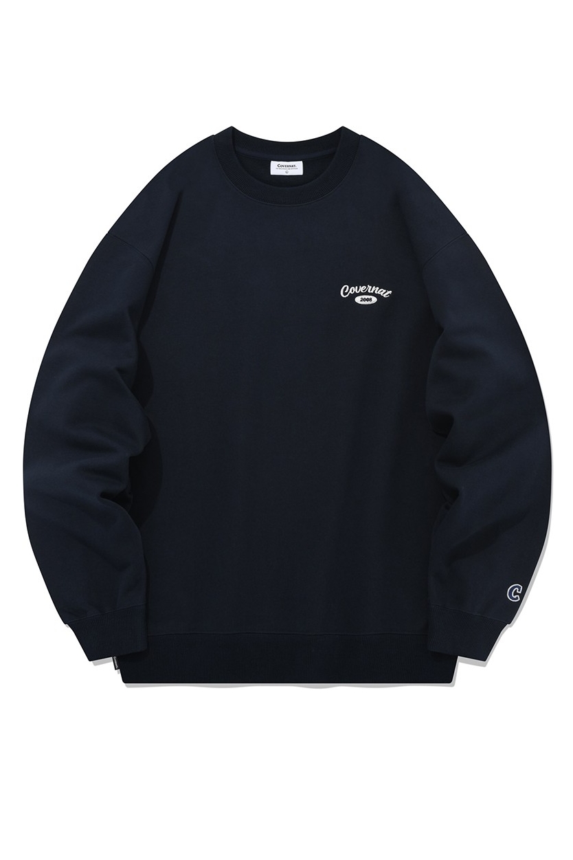 Covernat Unisex Flow Arch Logo Sweatshirt Navy | Sweatshirts