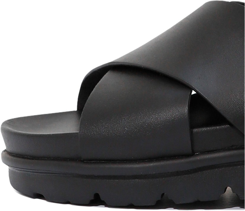 Covernat Unisex Cross Strap Slide Black | Slippers for Women