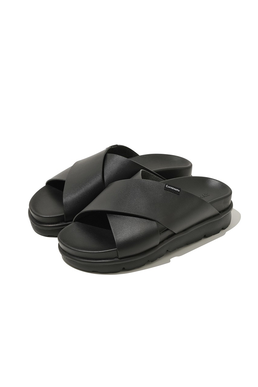 Cross strap slider sales slippers