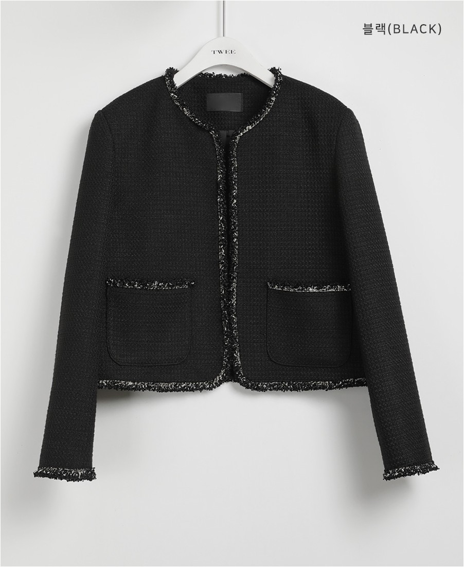 ジャケット・アウター BLACK THEREDTHREAD OVER TWEED ZIP JACKET ジャケット・アウター BLACK THEREDTHREAD OVER TWEED ZIP JACKET