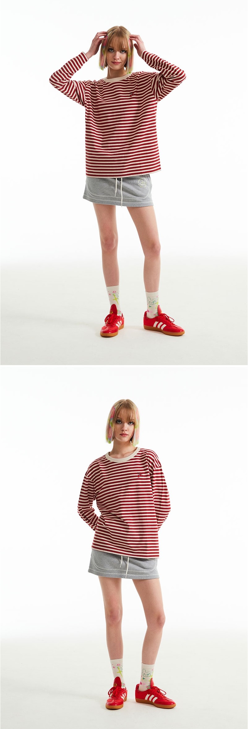 [ KIRSH ]★DOODLE CHERRY PLANET EXPLORER SHORT SKIRT MUSINSA | KIRSH Doodle Cherry Planet Explorer Short Skirt [Red]