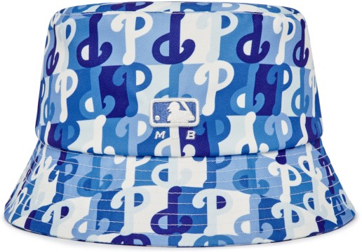 MLB Korea Unisex Color Party Monogram Bucket Hat Philadelphia Phillies Blue