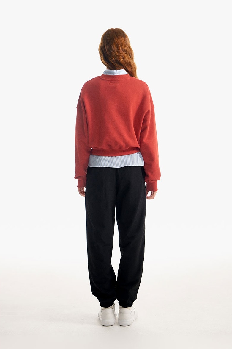 KIRSH Doodle Cherry Stitch Woven Jogger Pants Black