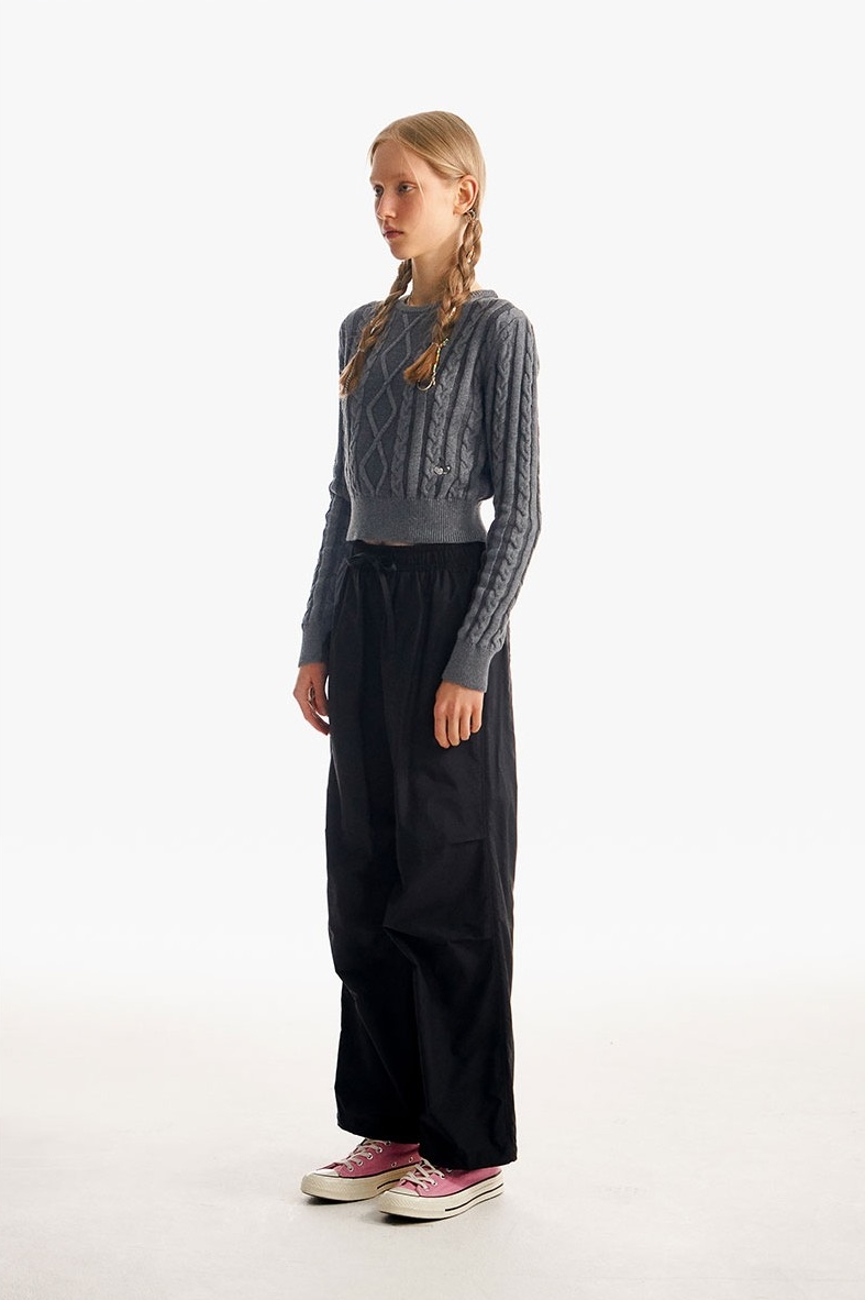 [ KIRSH ]★DOODLE CHERRY SKIRT PANTS KIRSH Doodle Cherry Wide Woven Pants Black | Wide for Women
