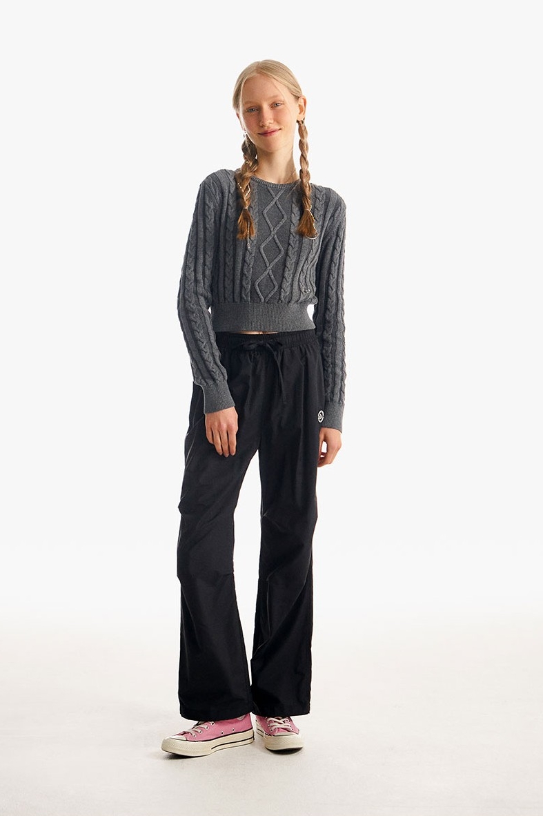 KIRSH Doodle Cherry Wide Woven Pants Black | Wide for Women