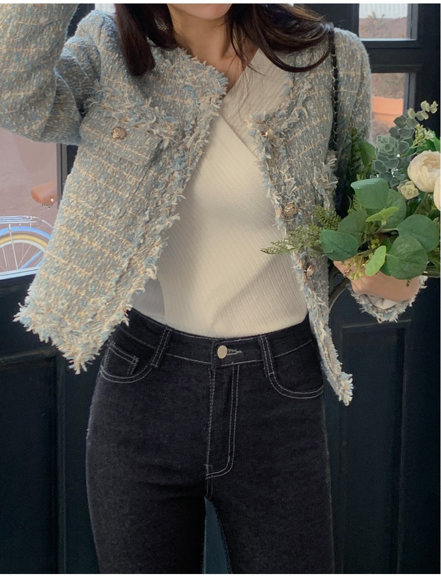 TWEE Juicy Tweed Jacket | Jackets for Women | KOODING