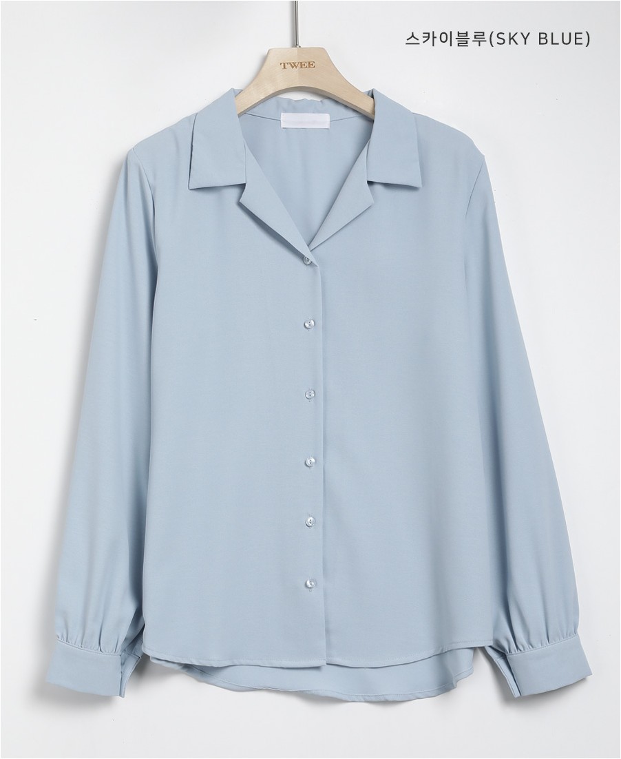 TWEE Cloud Open Collar Shirt Blouse | Collared Shirts for Women | KOODING