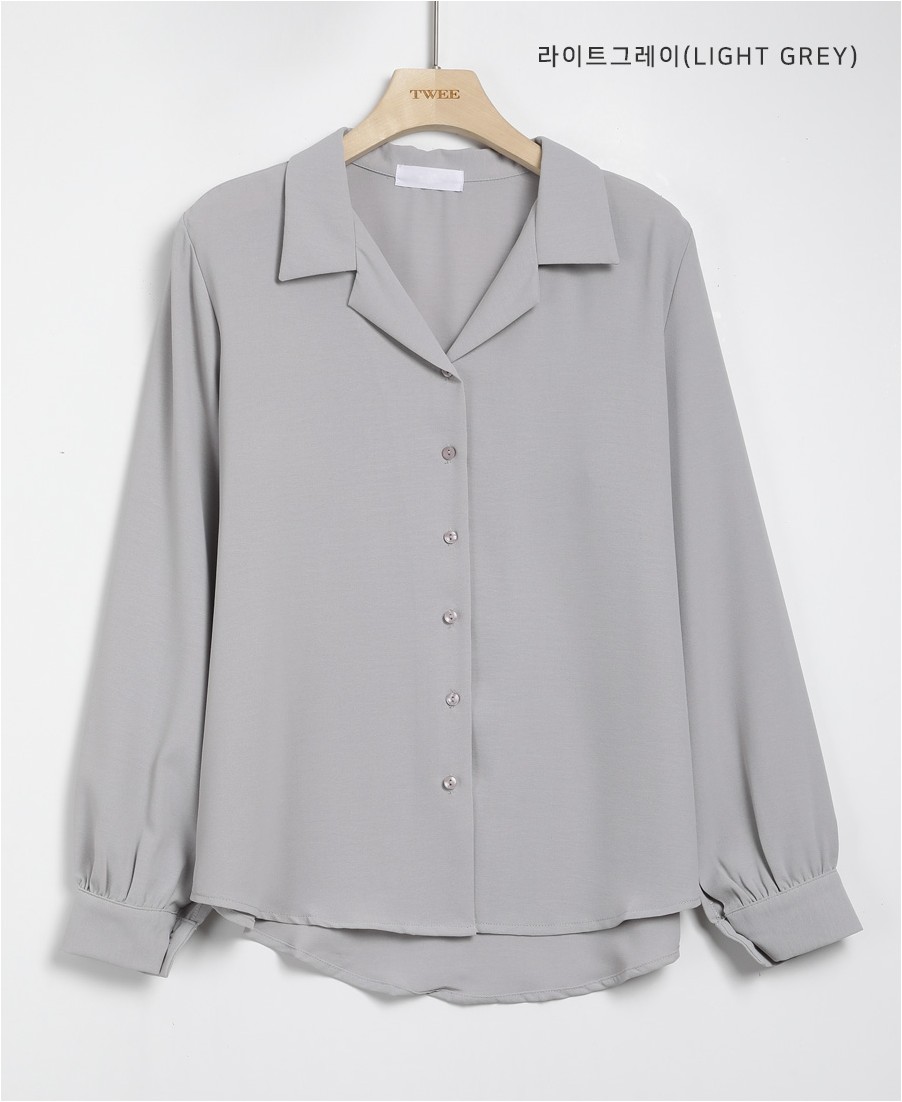 TWEE Cloud Open Collar Shirt Blouse | Collared Shirts for Women | KOODING