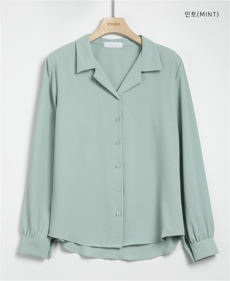 TWEE Cloud Open Collar Shirt Blouse | Collared Shirts for Women | KOODING