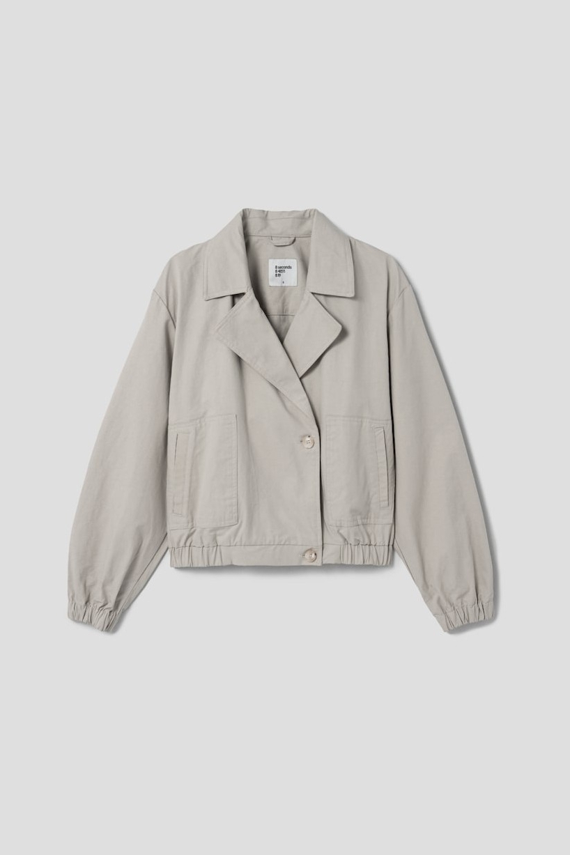 【返品不可】 Beige Coat Trench Short Twill 8seconds | for Coats Trench ジャケット・アウター