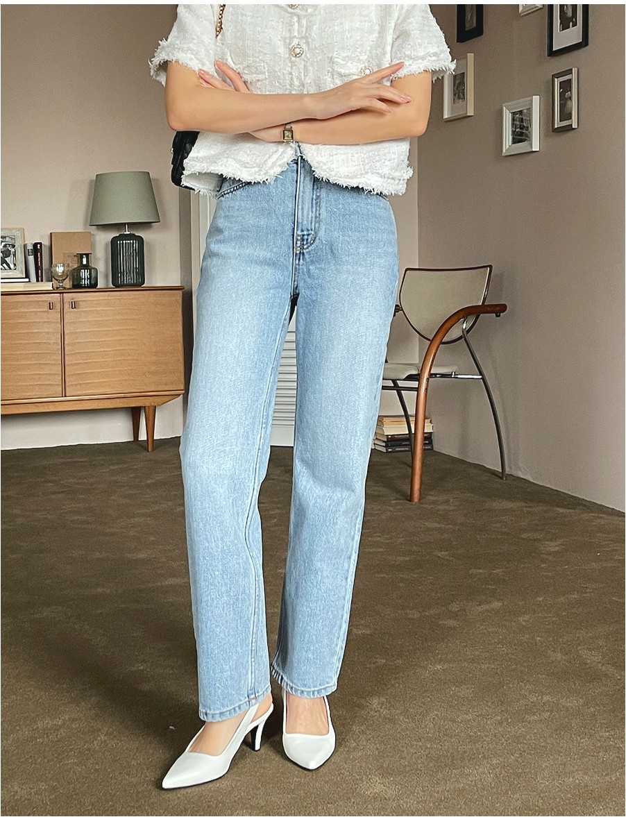 TWEE Bulky Straight Denim Pants | Straight for Women | KOODING
