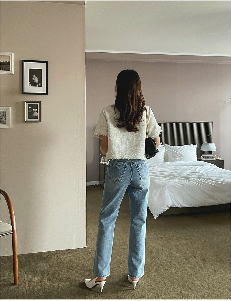 TWEE Bulky Straight Denim Pants | Straight for Women | KOODING
