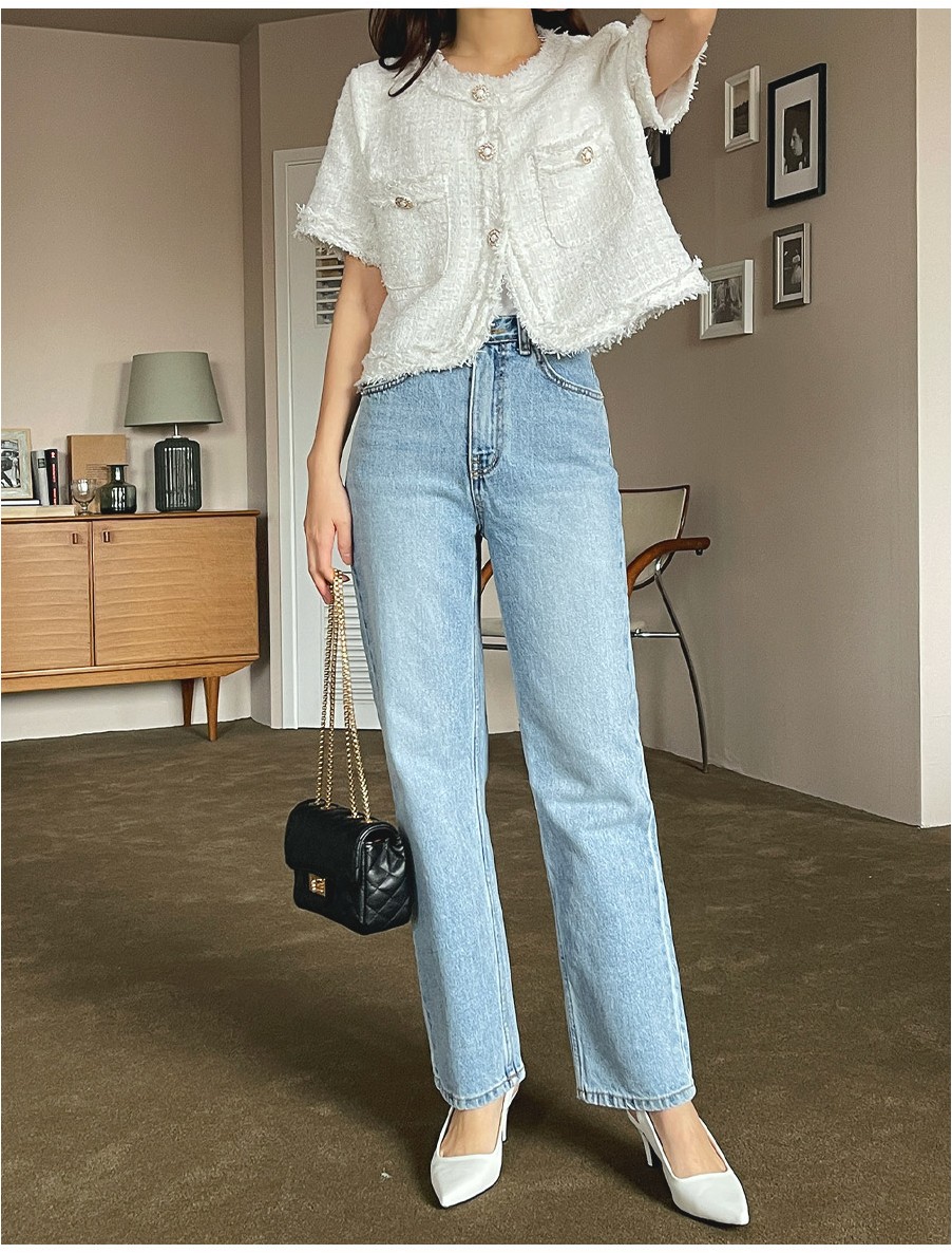 TWEE Bulky Straight Denim Pants | Straight for Women | KOODING