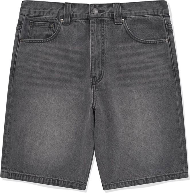 Unisex Wide Denim Shorts Gray