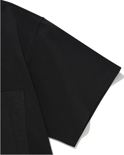 Tシャツ・カットソー COVERNAT Woven Mix T-Shirt Black Covernat Unisex Woven Mix Tee Shirt Black | Crewneck for Men