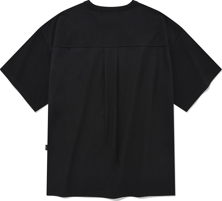 Tシャツ・カットソー COVERNAT Woven Mix T-Shirt Black Covernat Unisex Woven Mix Tee Shirt Black | Crewneck for Men