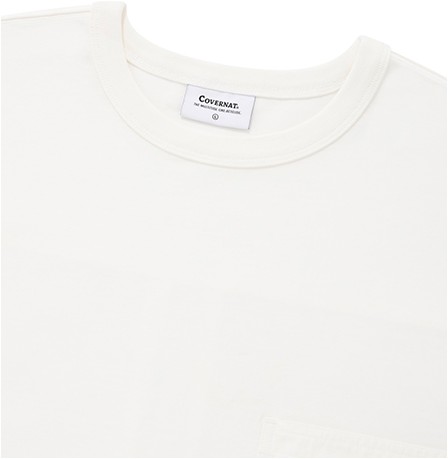 Tシャツ・カットソー COVERNAT Woven Mix T-Shirt White Covernat Unisex Woven Mix Tee Shirt White | Crewneck for Men