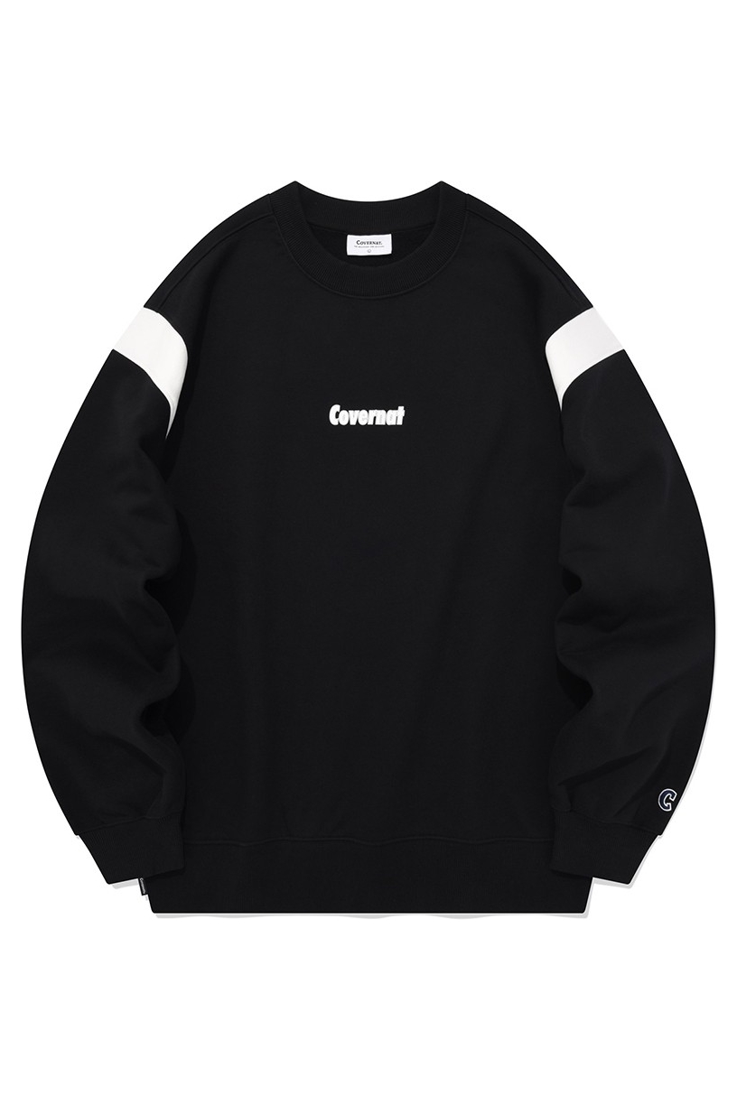 Covernat Unisex Comfort Logo Varsity Sweatshirt Black | Sweatshirts &  Hoodies for Men | KOODING