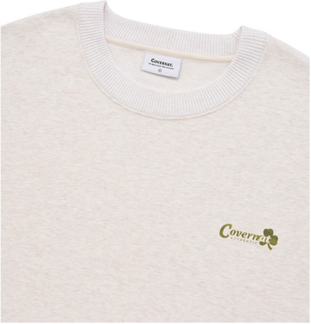 Covernat Unisex Clover Sweatshirt Oatmeal | Sweatshirts