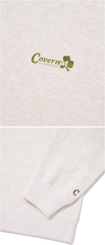★★COVERNAT★★ Authentic Logo Sweatshirt Oatmeal CO2403CR0 Covernat Unisex Clover Sweatshirt Oatmeal | Sweatshirts