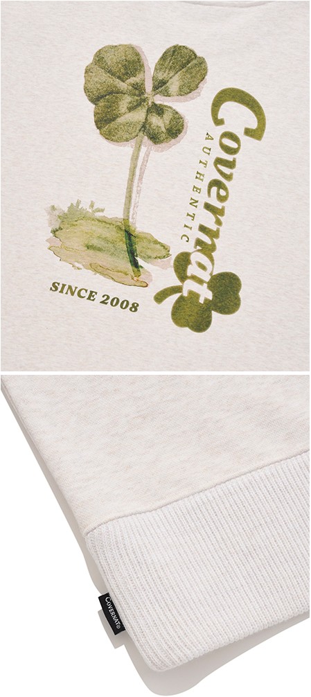 ★★COVERNAT★★ Clover Sweatshirt Oatmeal CO2301CR07OT Covernat Unisex Clover Sweatshirt Oatmeal | Sweatshirts
