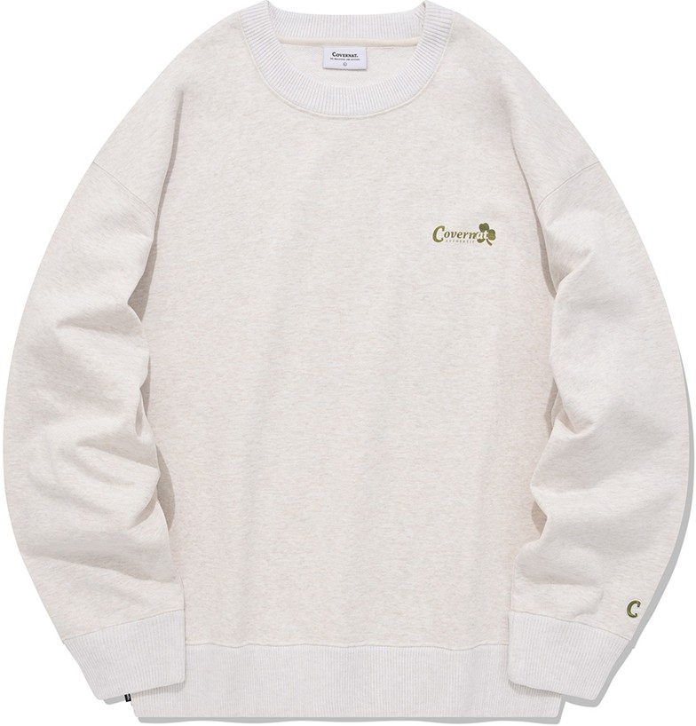 ★★COVERNAT★★ Clover Sweatshirt Oatmeal CO2301CR07OT Covernat Unisex Clover Sweatshirt Oatmeal | Sweatshirts