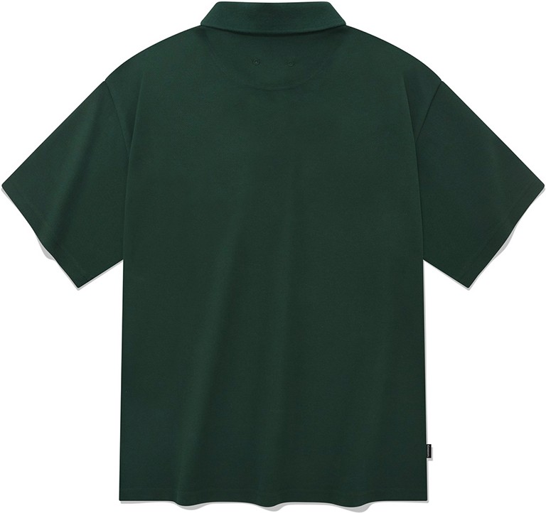 Covernat Unisex C Logo Collar Tee Shirt British Green