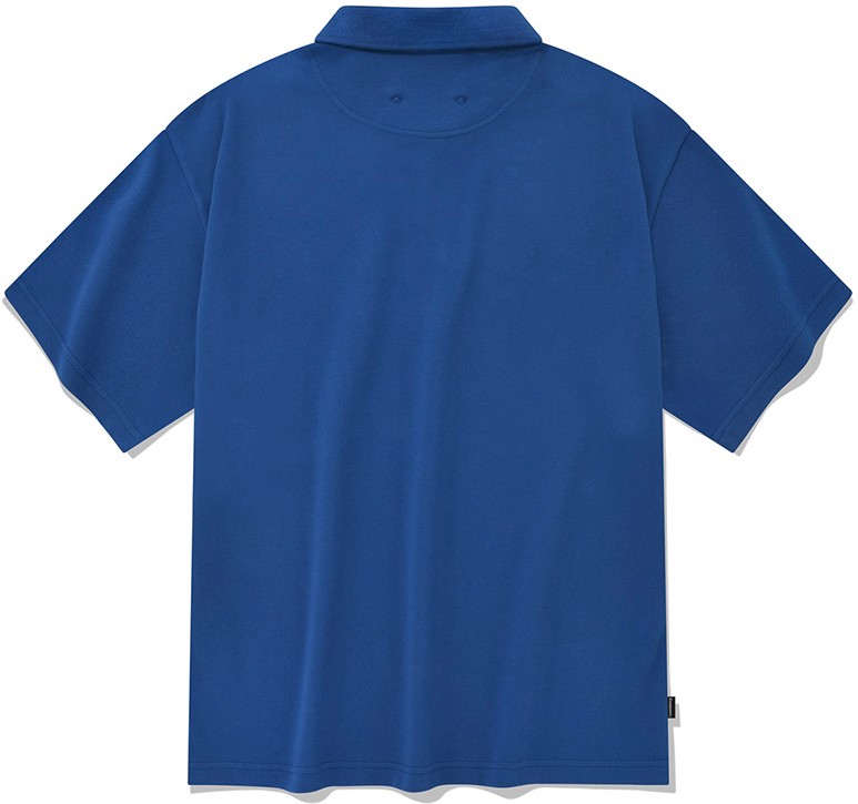 Covernat Unisex C Logo Collar Tee Shirt Blue | Basic Tees