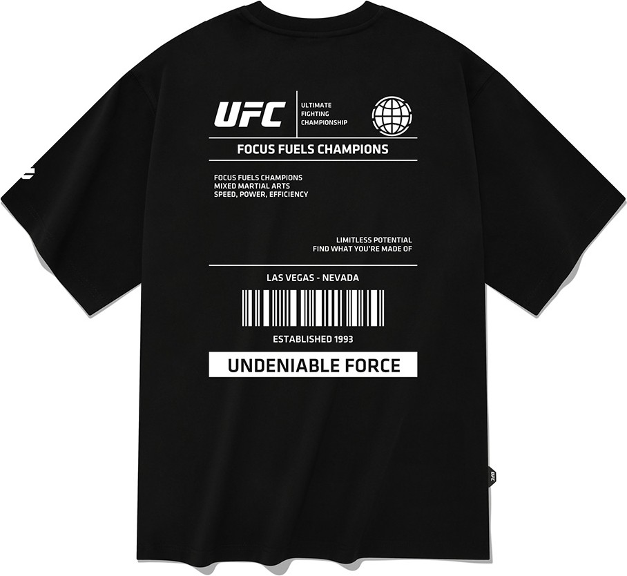 UFC Sport Unisex Urban Oversized Tee Shirt Black | Graphic