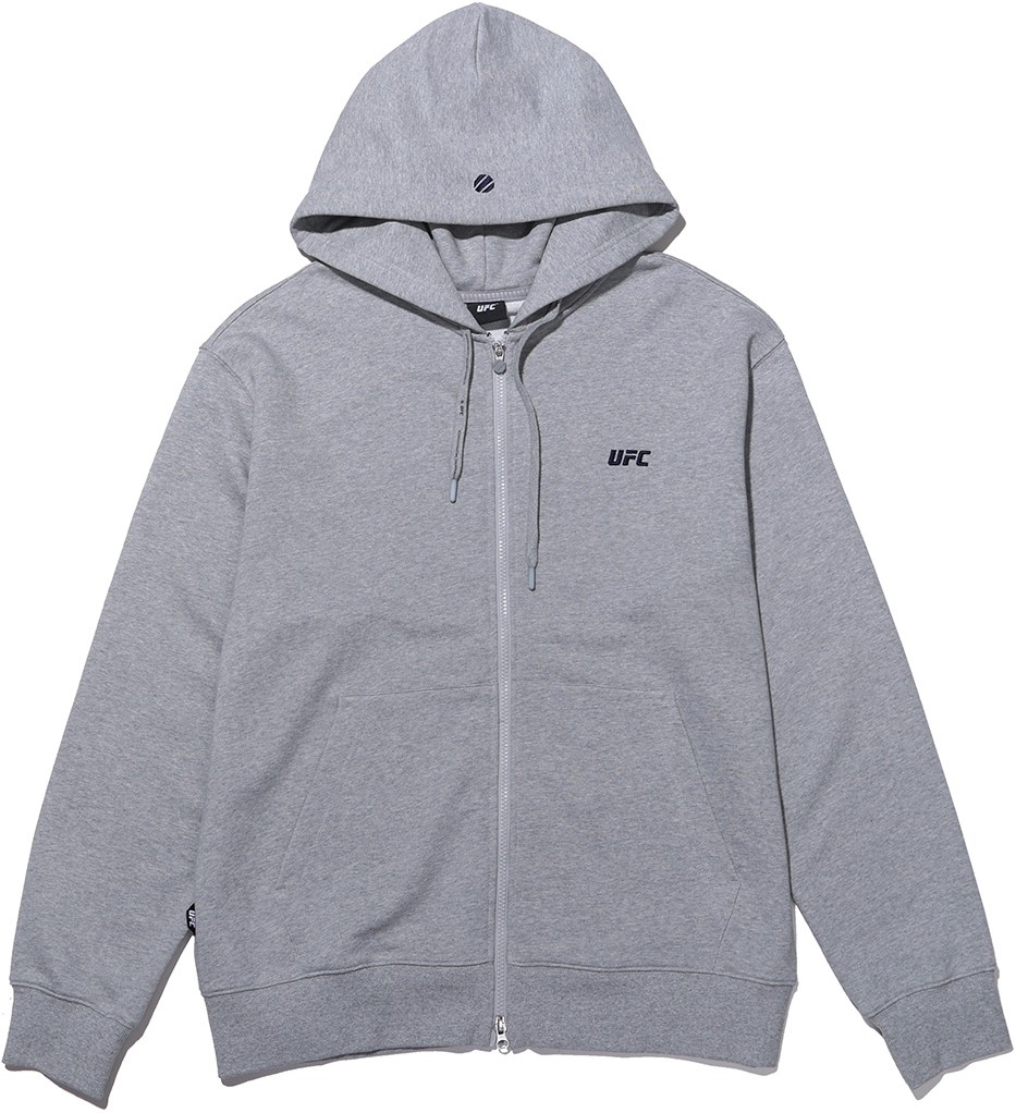 【UFC】 Essential Relax Fit Hoodie grey ★正規品 ★追跡可 UFC Sport Unisex Essential Realx Fit Hoodie Zipup Melange