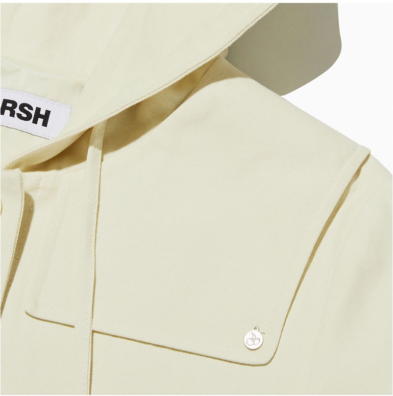 アウターその他 KIRSH Cherry Cotton Hooded Jacket Ivory KKRSCJK501MIVA KIRSH Cherry Hoodie Woven Anorak Ivory | Hooded for Women