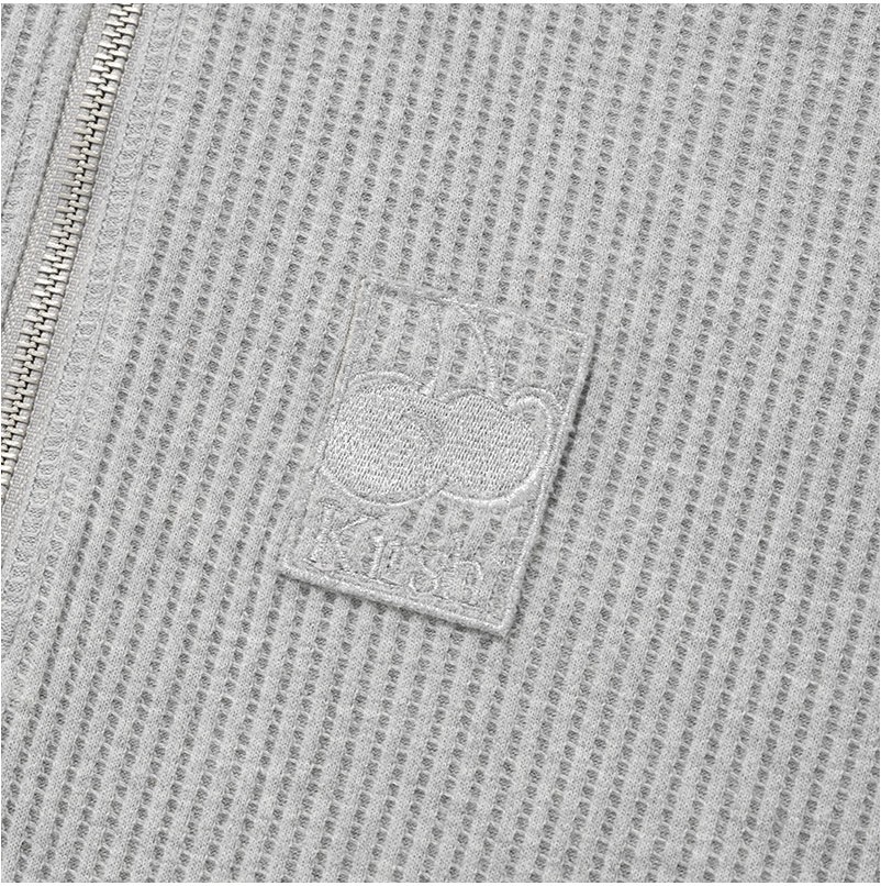 ★KIRSH★ Small Cherry Sweatshirt Melange Grey SMALL CHERRY REGULAR FIT HOODIE ZIP UP [MELANGE GRAY