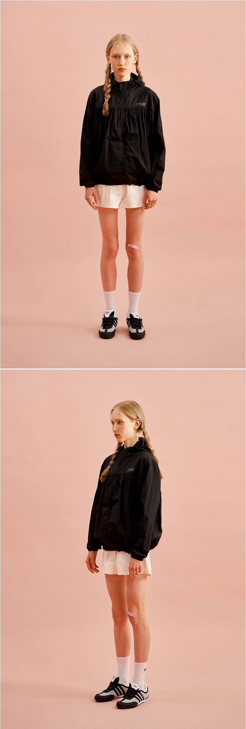 ☆韓国の人気☆【KIRSH】☆COLOR COMBINATION WINDBREAKE.R KIRSH Cherry Hoodie Windbreaker Black | Hooded for Women