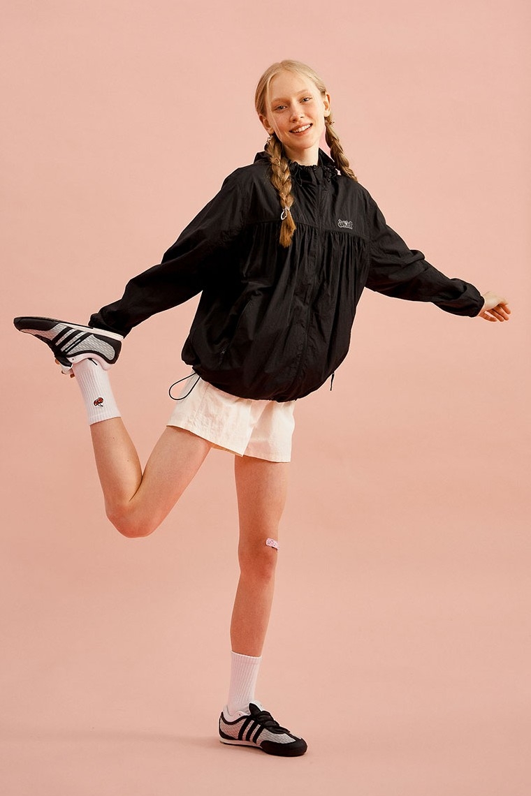 KIRSH Cherry Hoodie Windbreaker Black | Hooded for Women