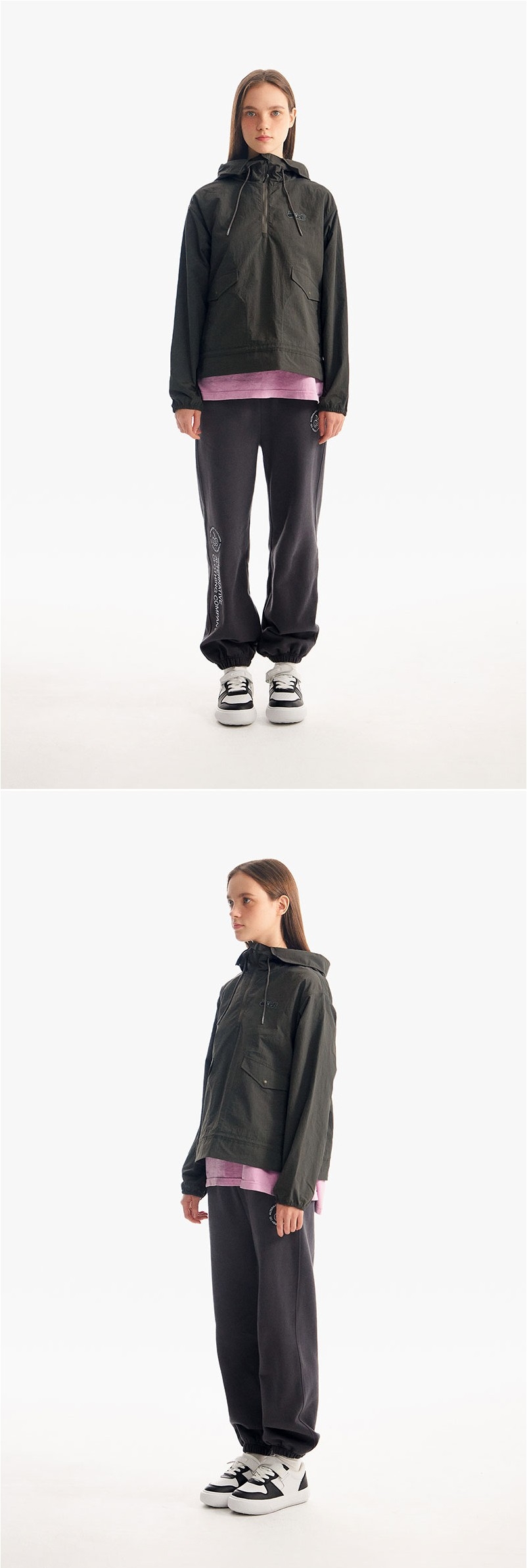 アウターその他 KIRSH Cherry Hooded Woven Anorak Gray Charcoal KKRSCWT501M KIRSH Cherry Hoodie Woven Anorak Gray Charcoal | Hooded for