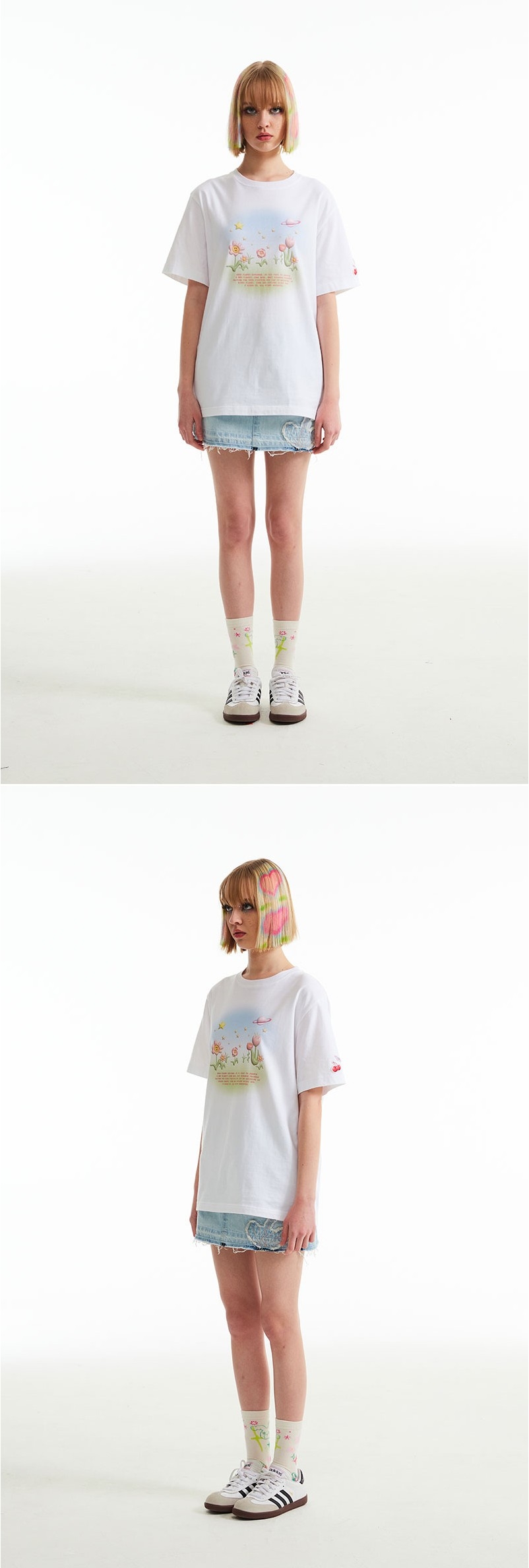 KIRSH Cherry Plant Point Tee Shirt White | Graphic Tees for