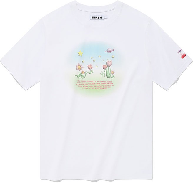 ★2023SS新作★KIRSH★CHERRY PLANT POINT T-SHIRT KIRSH Cherry Plant Point Tee Shirt White | Graphic Tees for