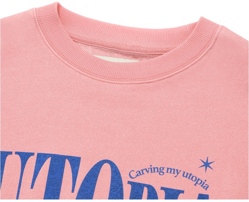 ★KIRSH★ Collection Utopia Wording Sweatshirt Salmon KIRSH Collection Utopia Wording Sweatshirt Salmon