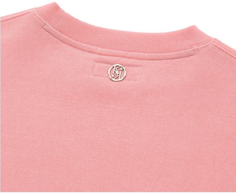 KIRSH Collection Utopia Wording Sweatshirt Salmon