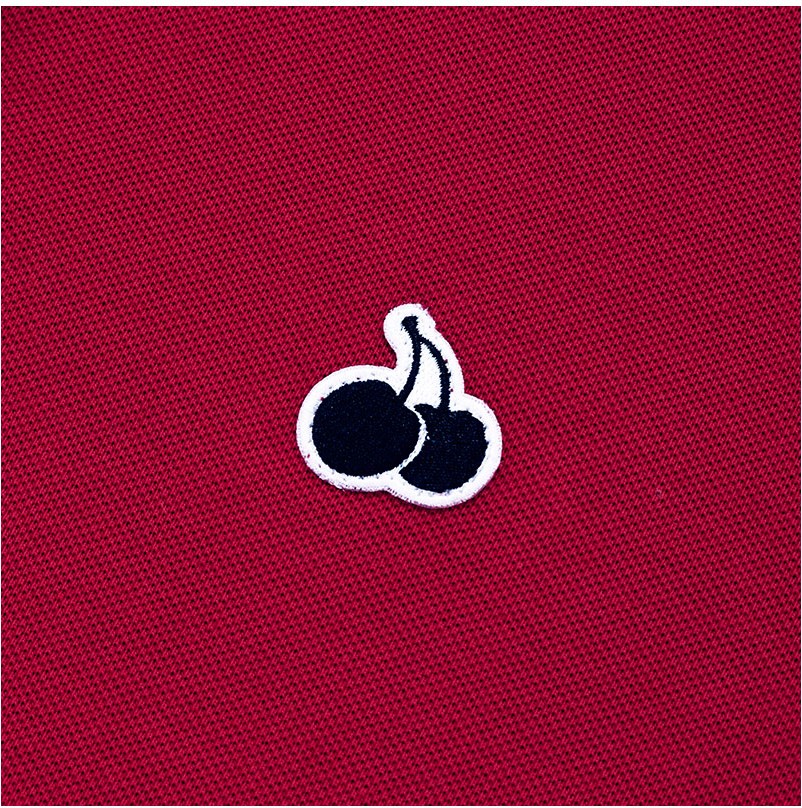 KIRSH Mono Cherry Crop Pique Red | Cropped for Women | KOODING