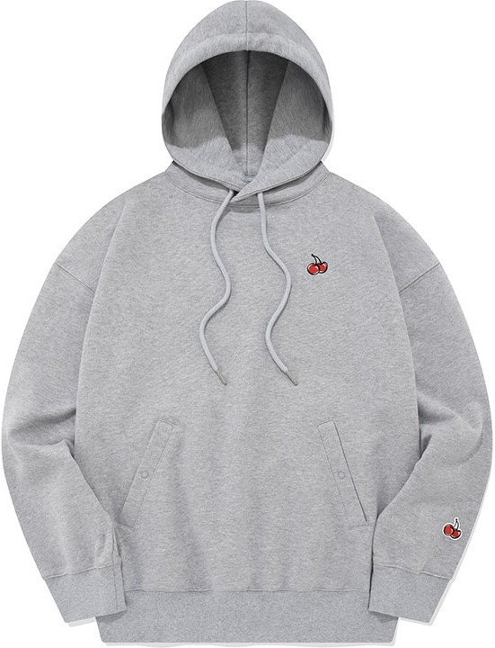 KIRSH Small Cherry Side Pocket Hoodie Melange Gray | Sweatshirts