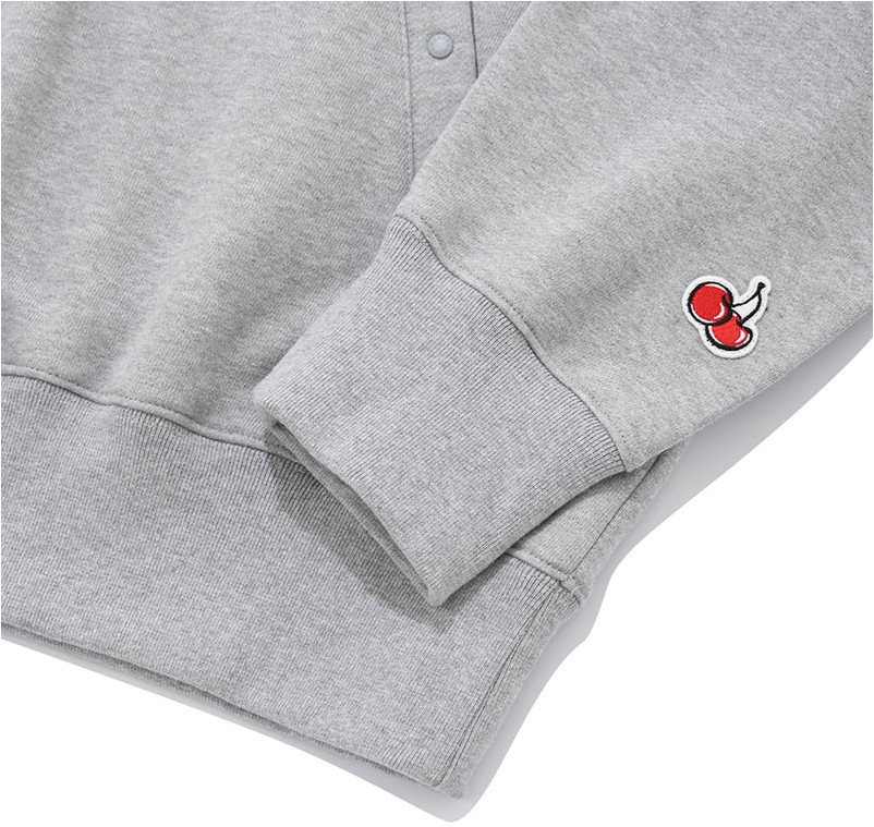 KIRSH Small Cherry Side Pocket Hoodie Melange Gray | Sweatshirts