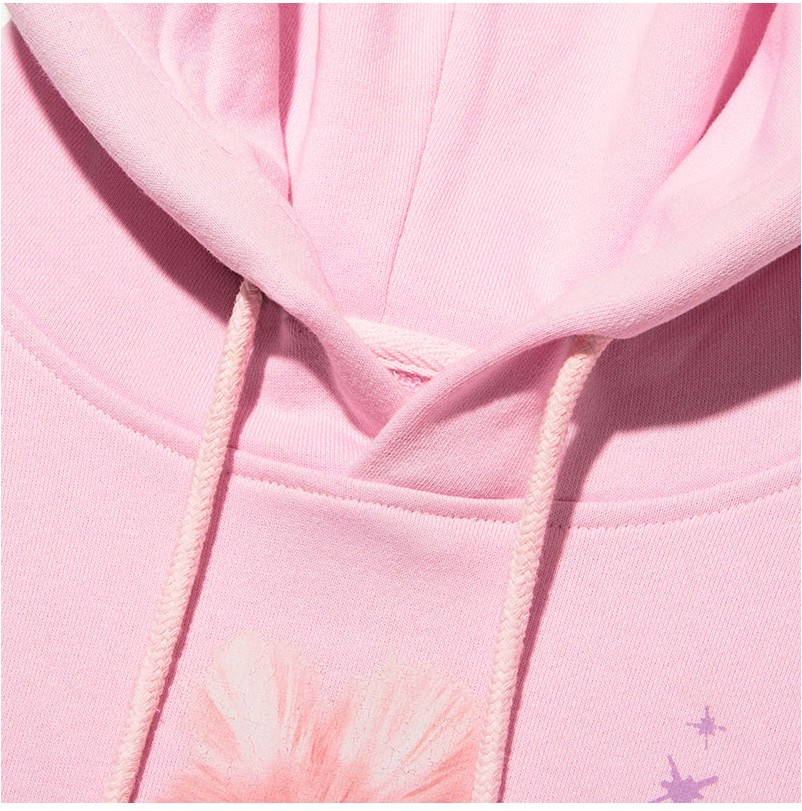 KIRSH Witty Bunny Planet Explorer Crop Hoodie Pink | Sweatshirts